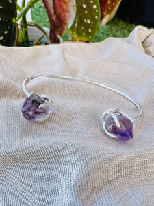 Violet Horizon Amethyst Crystal Bangle