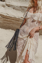 Midnight Drift Tassel Leather Bag