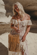 Midnight Drift Tassel Leather Bag