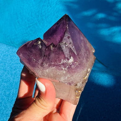 Amethyst | Australian Hand Dug Raw Point & Mini Side Cluster