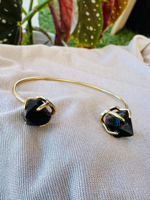 Veilwalker Smoky Quartz Crystal Bangle