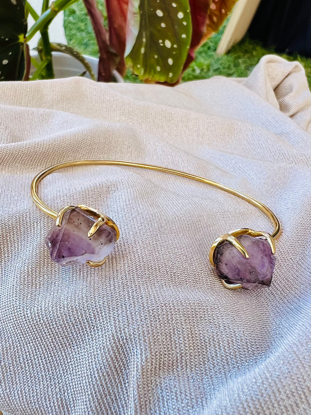 Violet Horizon Amethyst Crystal Bangle