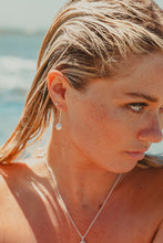 Model close up of Freshwater Pearl Earrings