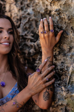 Violet Horizon Amethyst Crystal Ring