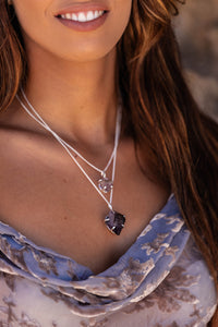 Violet Horizon Amethyst Crystal Necklace