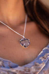 Violet Horizon Amethyst Crystal Necklace