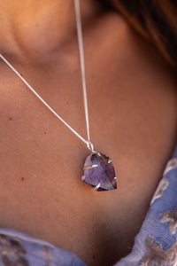 Violet Horizon Amethyst Crystal Necklace