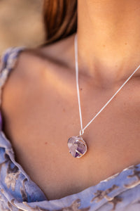 Violet Horizon Amethyst Crystal Necklace