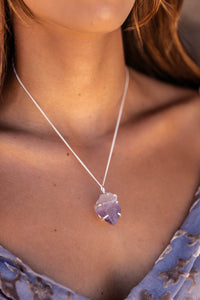 Violet Horizon Amethyst Crystal Necklace