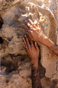 Violet Horizon Amethyst Crystal Ring