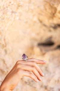 Violet Horizon Amethyst Crystal Ring