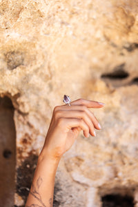 Violet Horizon Amethyst Crystal Ring