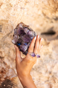 Violet Horizon Amethyst Crystal Ring