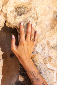 Violet Horizon Amethyst Crystal Ring