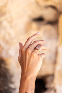 Violet Horizon Amethyst Crystal Ring